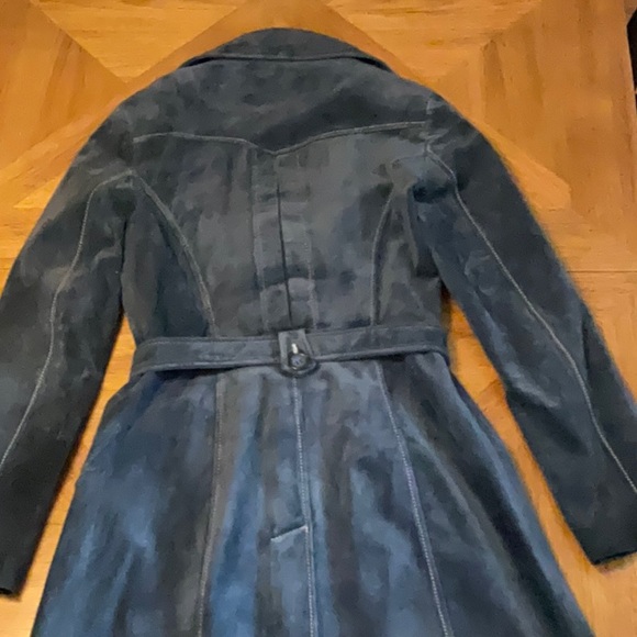 Danier navy blue suede coat - Picture 8 of 11